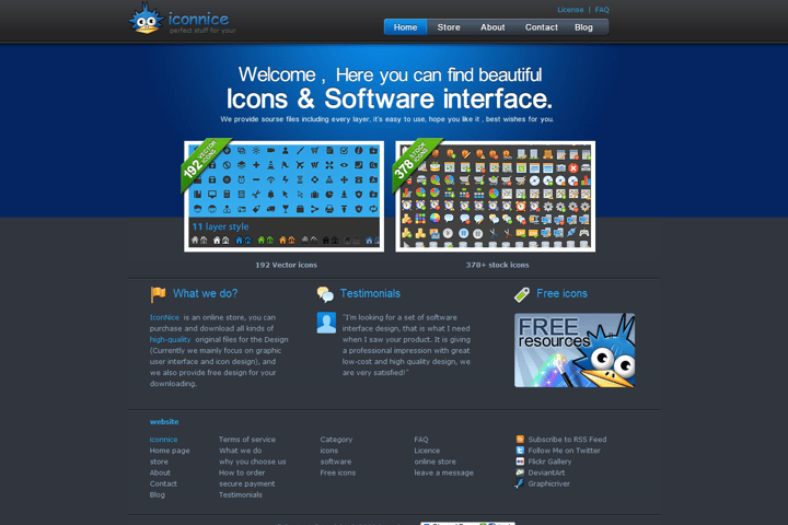 iconnice shop website preview